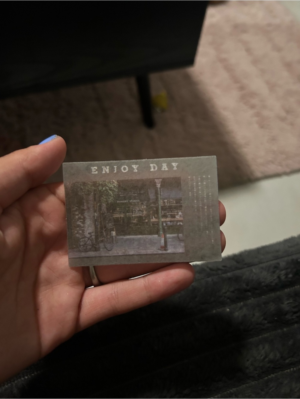 Enjoy Day Decorative Photo Card - Neutral Gray